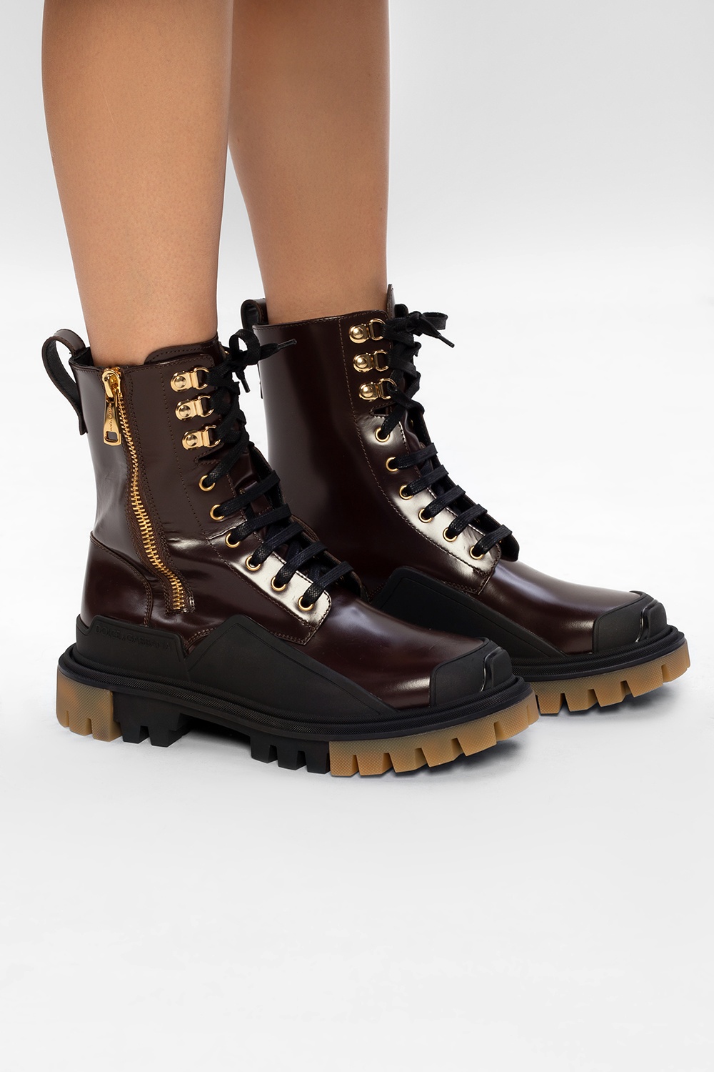 Dolce and gabbana outlet combat boots